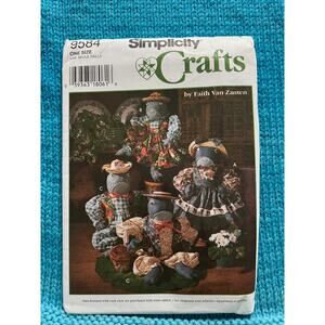 Simplicity 9584 Country boy girl Frogs plush decorative sewing pattern